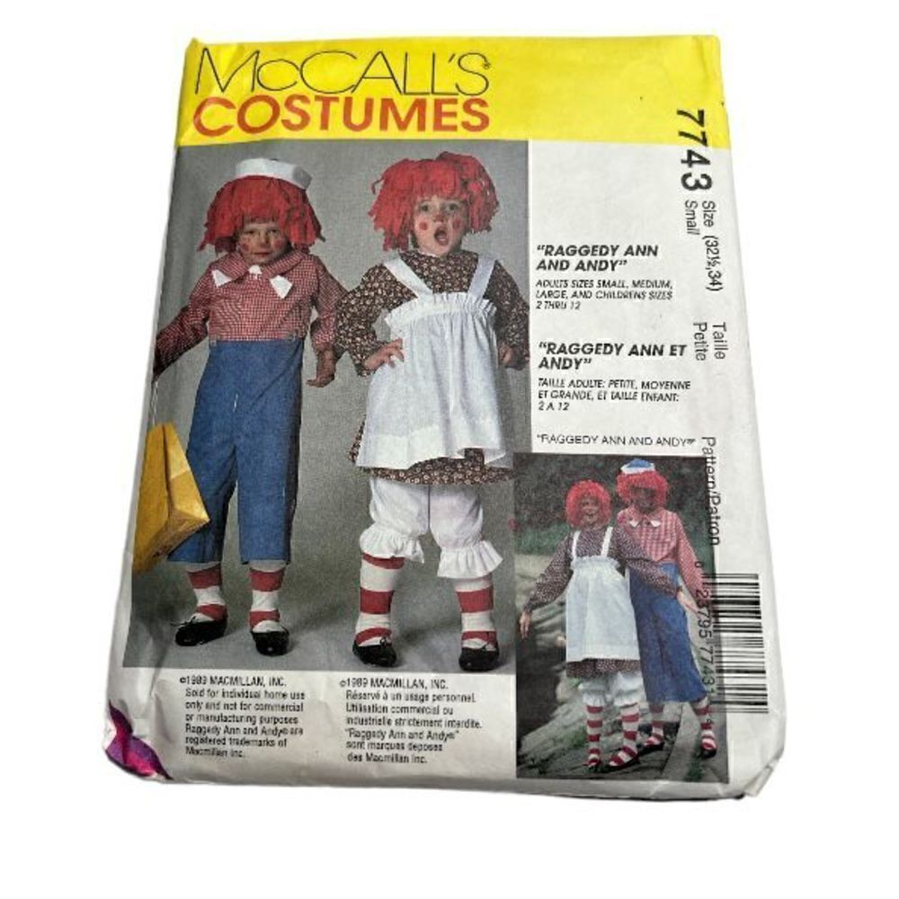 McCall’s Costumes Raggedy Ann and Andy patterns